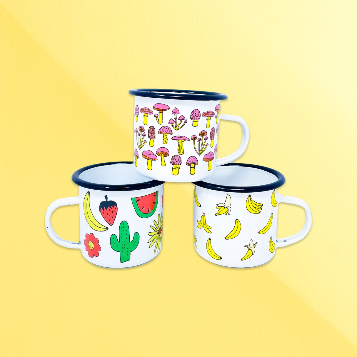 Bananas Enamel Mug - HoneyBug 