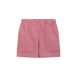 Baseball Smocked Shirt and Red Gingham Shorts Set