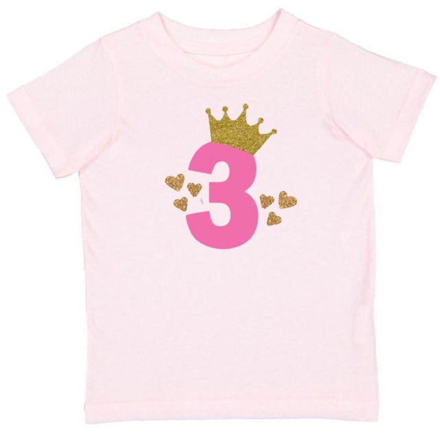 3rd Birthday Girl Princess Short Sleeve T-Shirt - Ballet - HoneyBug 