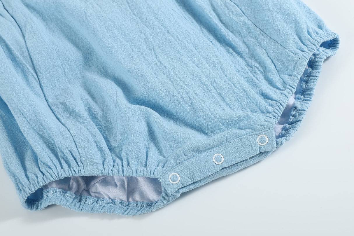 Blue Pumpkin Bubble Ruffle Romper