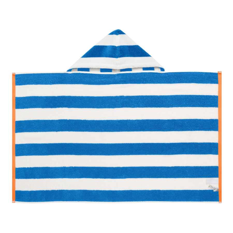 Kids Blueberry White Stripe Hoodie Towel - HoneyBug 