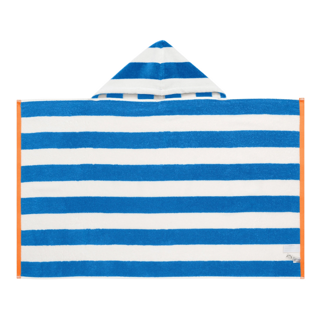 Kids Blueberry White Stripe Hoodie Towel - HoneyBug 