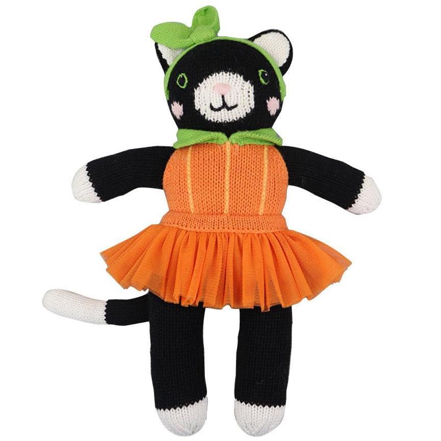 Boo the Pumpkin Kitty Knit Doll - HoneyBug 