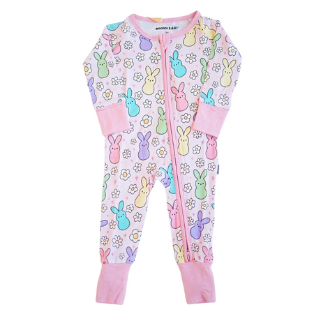 Bunnies | Bamboo Convertible Zippy Romper - HoneyBug 