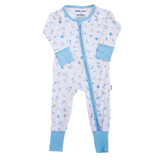 Ditsy Blue Floral Zippy - HoneyBug 