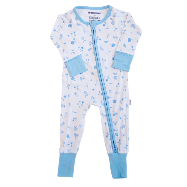 Ditsy Blue Floral Zippy - HoneyBug 