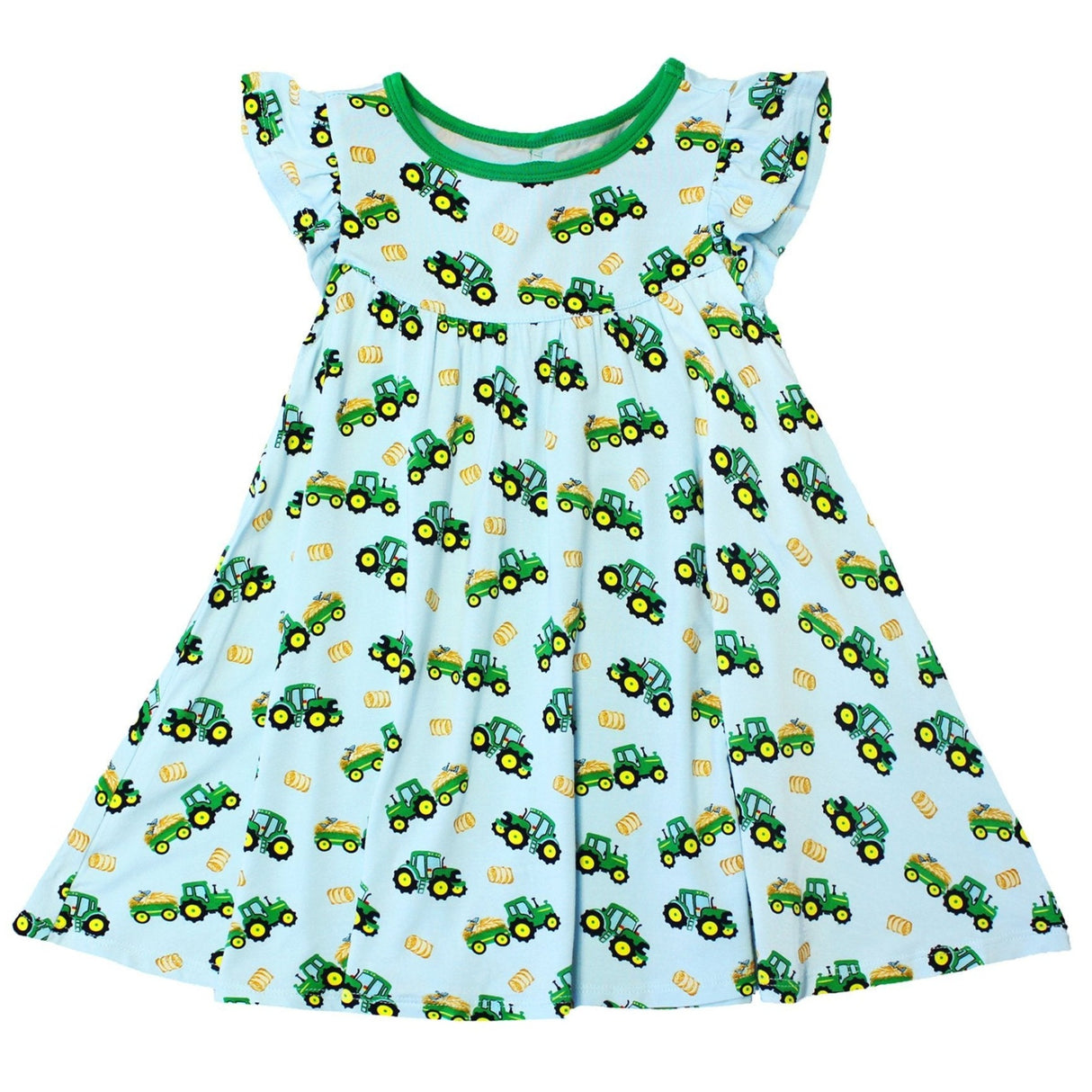 Breeze Tractors & Birdees Twirling Dress (2T-6Y) - HoneyBug 