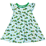 Breeze Tractors & Birdees Twirling Dress (2T-6Y) - HoneyBug 