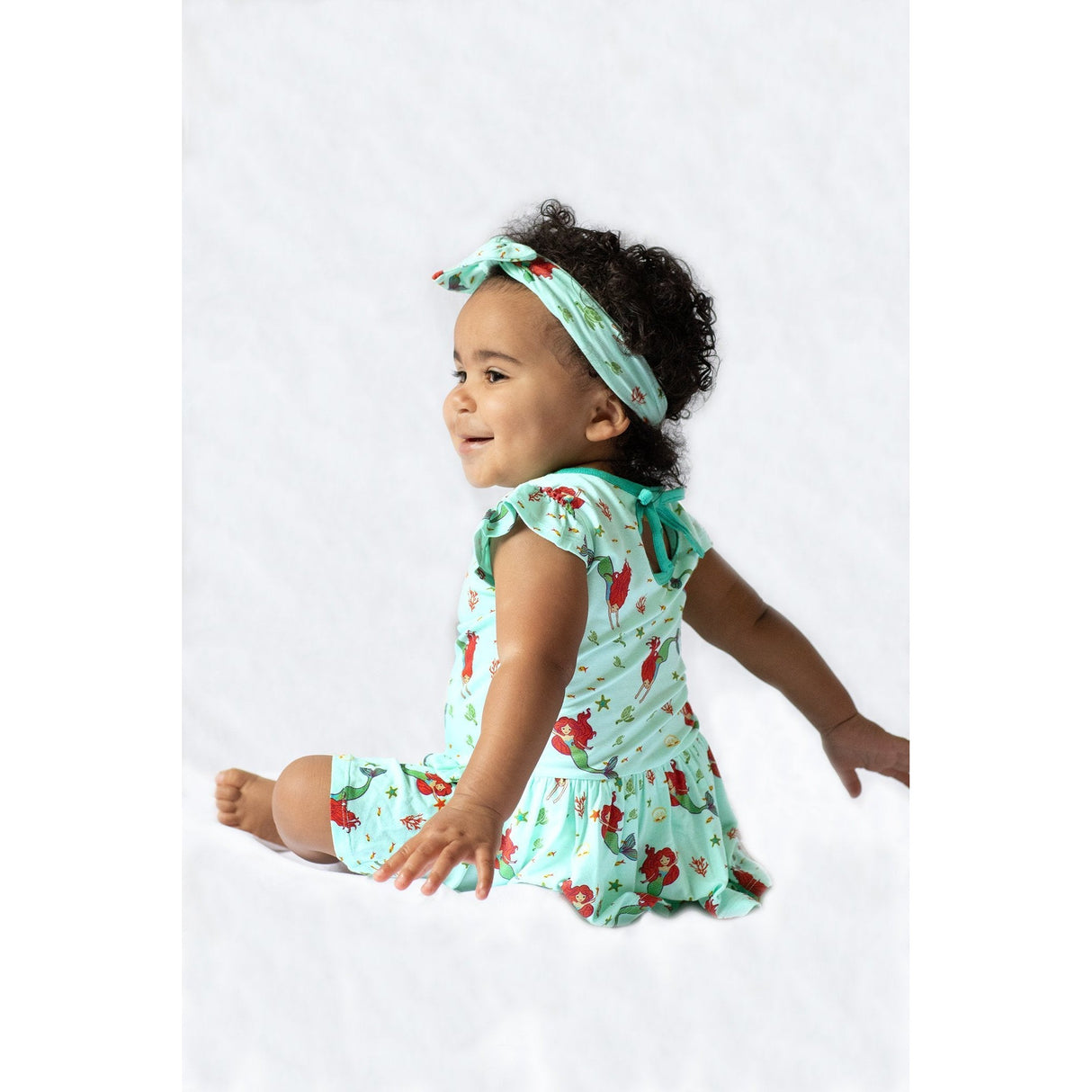 Brilliant-Sea Mermaids Twirling Bodysuit Dress (3-18m) - HoneyBug 