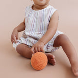 Cotton Crochet Rattle Orange Pumpkin - HoneyBug 