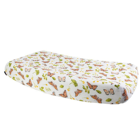 Butterfly Oh So Soft Muslin Changing Pad Cover - HoneyBug 