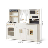 Tiny Land® Play Kitchen with Running Water - Iconic Aqua Kitchen in Cream