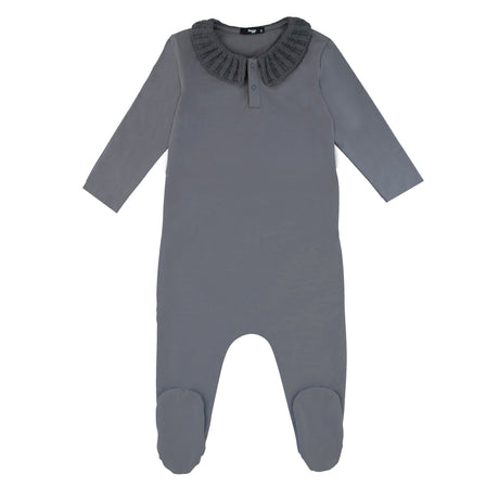 Knit  Collar Footie, Boys - HoneyBug 