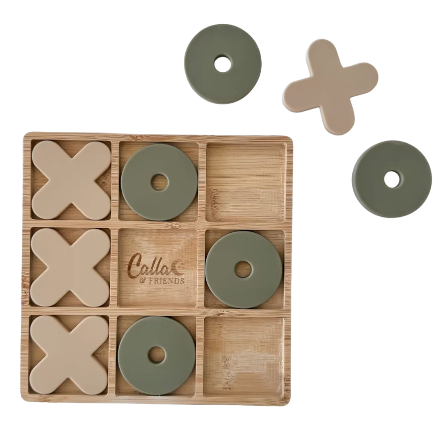 Silicone & Beechwood Tic Tac Toe