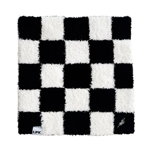 Checkered Plush Lovey | Black - HoneyBug 