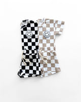 Checkered Shorts Set | Black - HoneyBug 