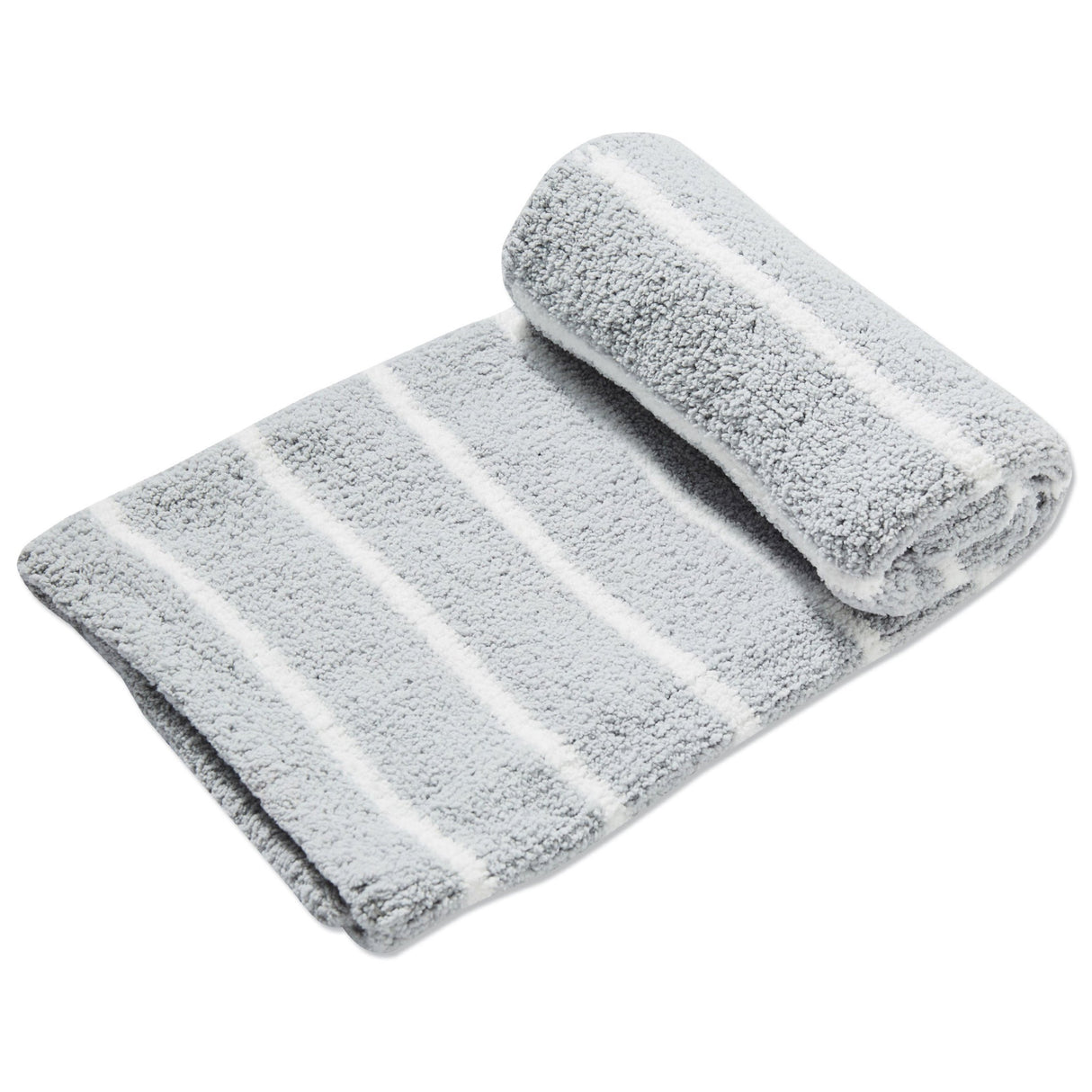 Chenille Blanket - Grey / Ivory