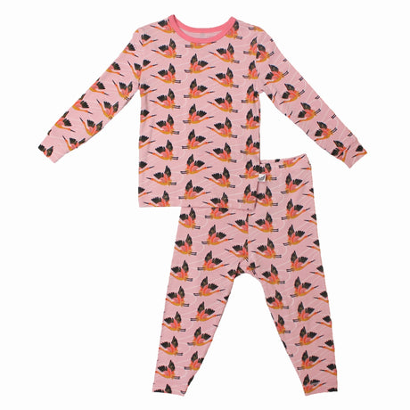 Cherry Blossom Cranes Pajama Set (2T-8Y) - HoneyBug 