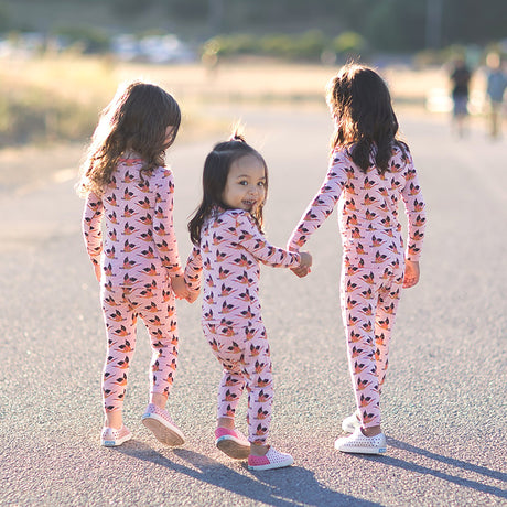 Cherry Blossom Cranes Pajama Set (2T-8Y) - HoneyBug 