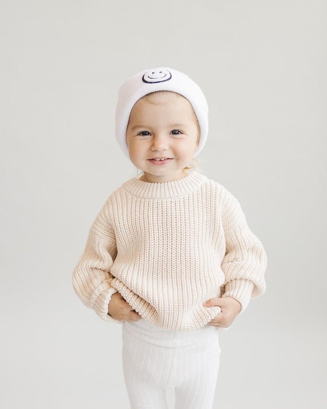 Chunky Knit Sweater | Vanilla - HoneyBug 