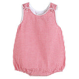 Classic Red Seersucker Bubble Romper