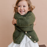 Classic Cardigan - Olive - HoneyBug 