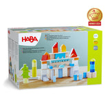Colored Wooden Building Blocks - 85 Piece Set - HoneyBug 