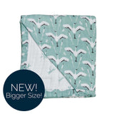 Crane + Dragonfly Oh So Soft Muslin Super Snuggle Blanket - HoneyBug 