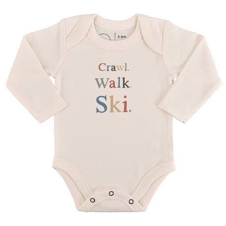 long sleeve graphic bodysuit | crawl walk ski - HoneyBug 