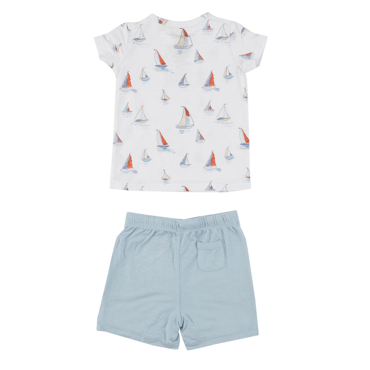 Crew Neck Tee & Short Set - Sketchy Sailboats