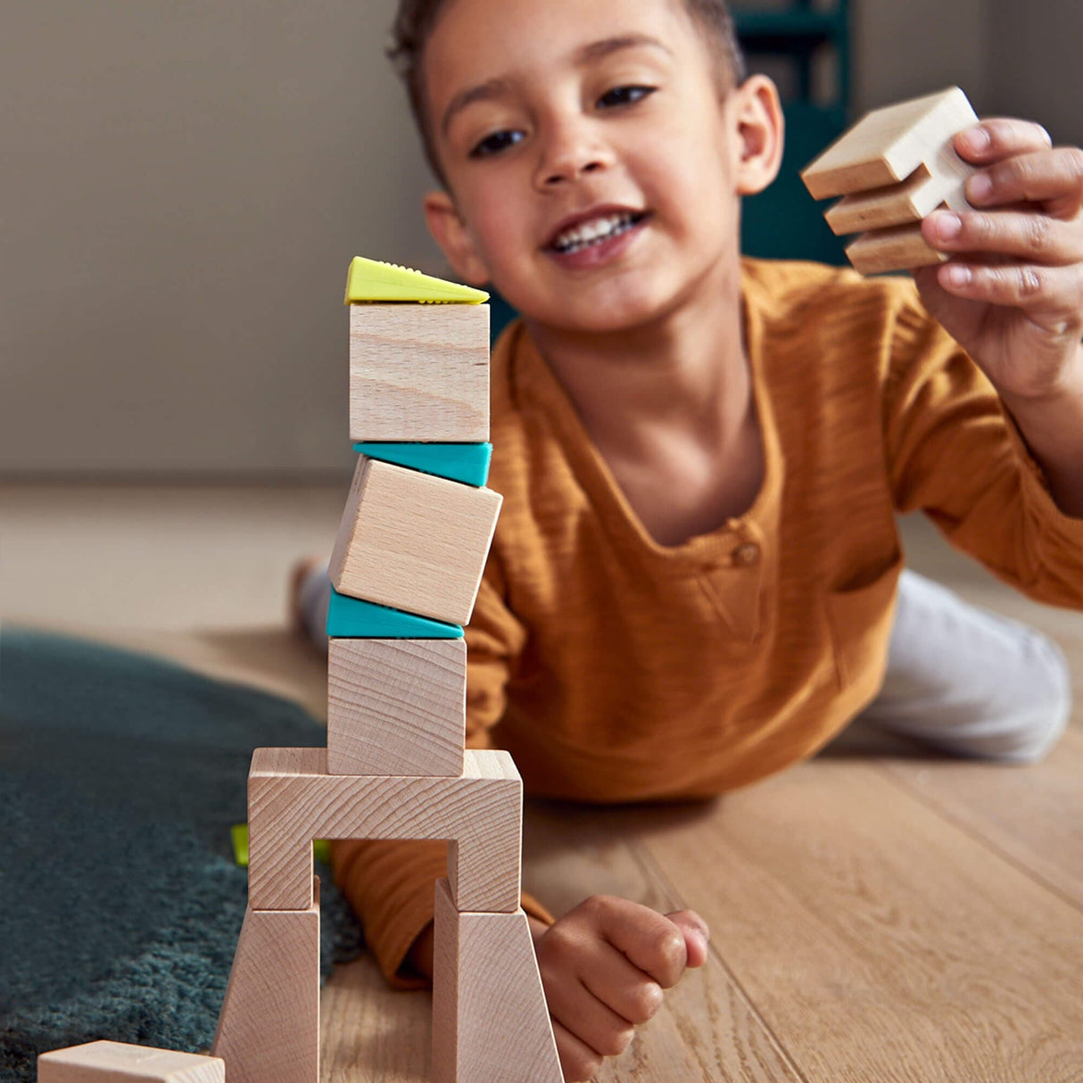 Crooked Towers Wooden Blocks - HoneyBug 