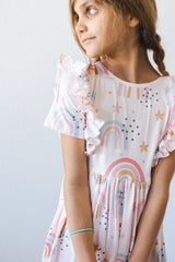 SALE Over the Rainbow S/S Ruffle Twirl Dress