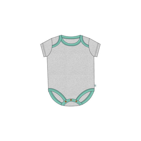 Lap Bodysuit - Vintage Aqua Colorblock - HoneyBug 