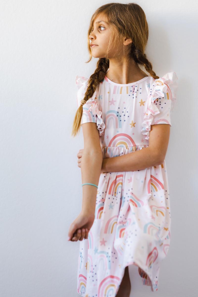 SALE Over the Rainbow S/S Ruffle Twirl Dress