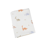 Dinosaur Pattern Printed Knit Blanket - HoneyBug 