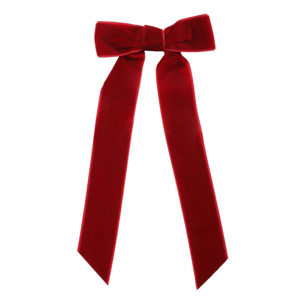 Dark Red Long Tails Hair Bow