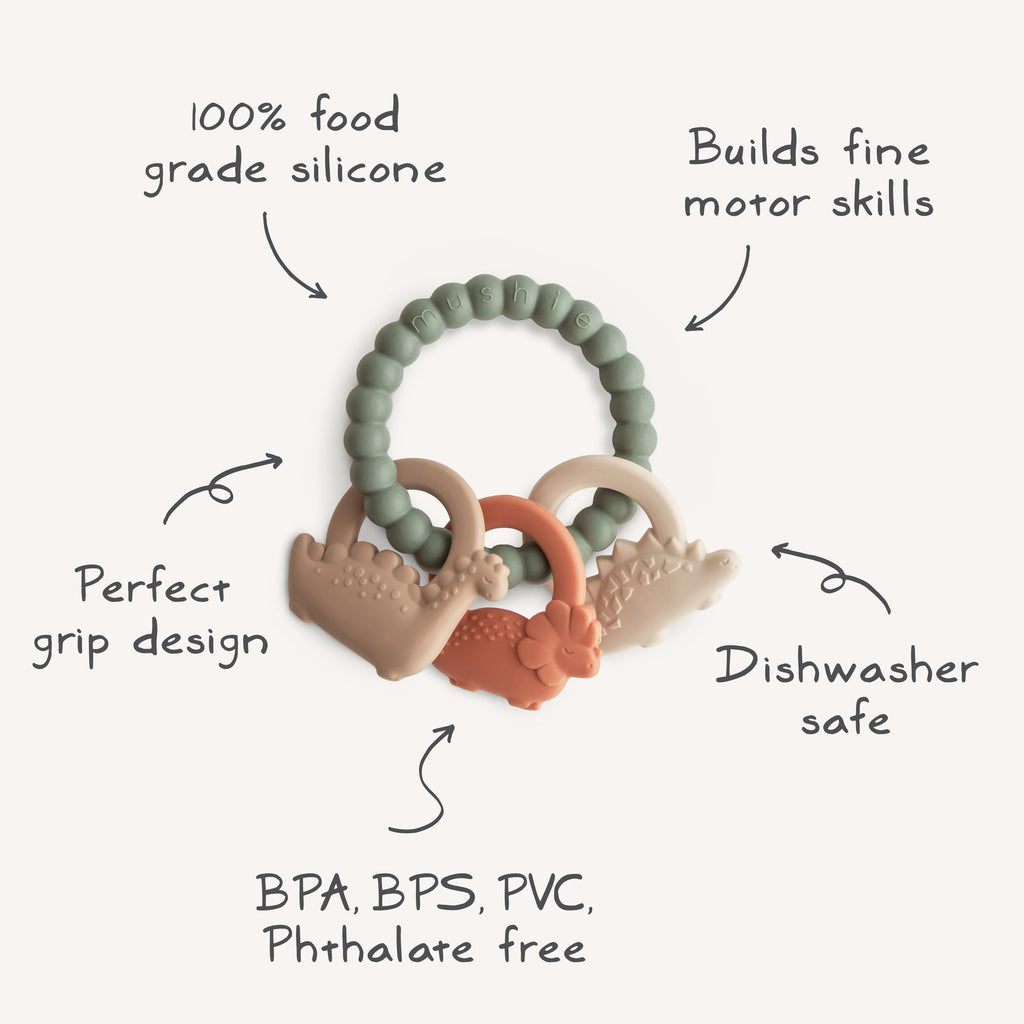 Dino Teething Ring - HoneyBug 