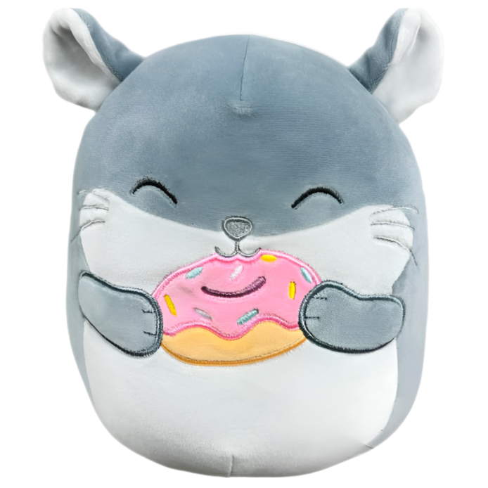 12 Inch Camilo the Chinchilla with Donut Plush Toy - HoneyBug 