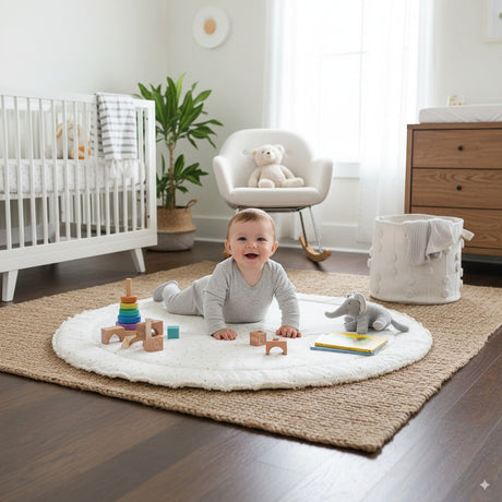 Organic Cotton Quilted Play Mat - Dotty