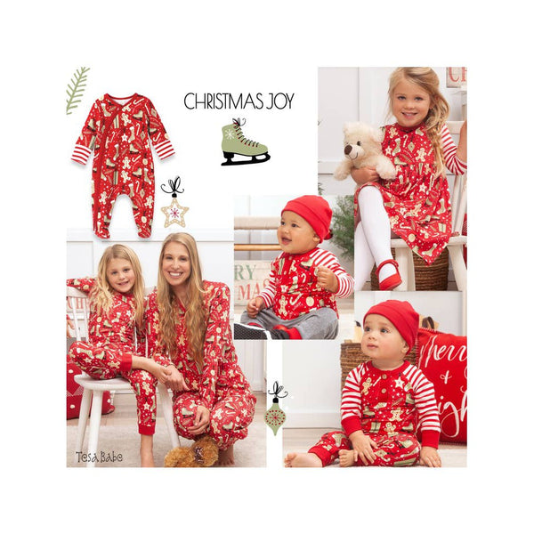 Christmas Joy Henley Romper - HoneyBug 