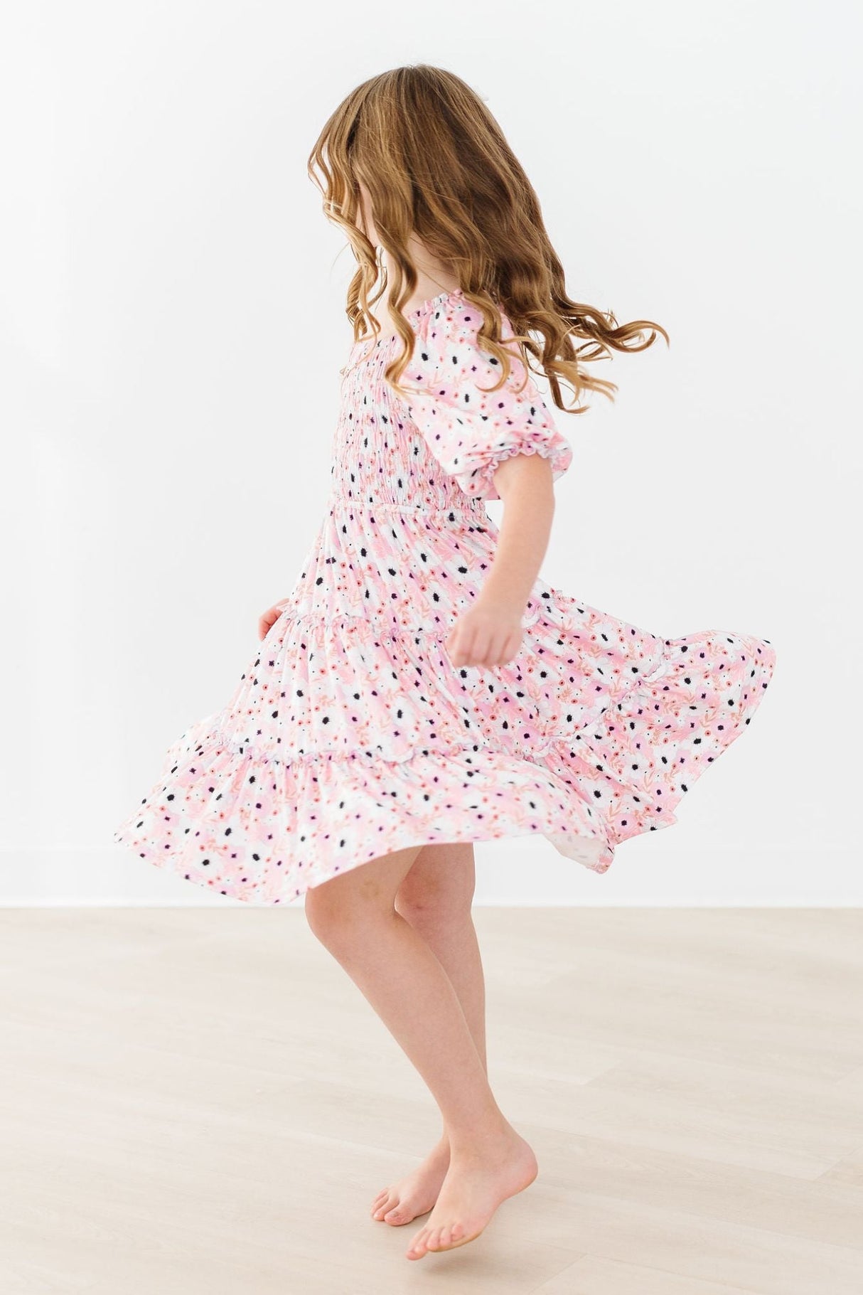 Whimsical Wildflowers Smocked Ruffle Dress