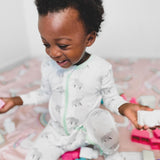 Elephant Zippered Footie - HoneyBug 