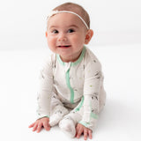 Elephant Zippered Footie - HoneyBug 