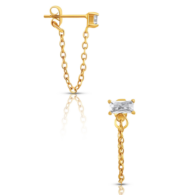 Bella Chain Stud Earring - HoneyBug 