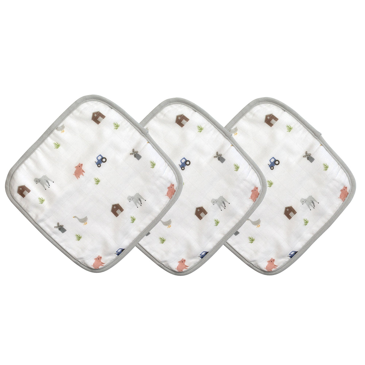 Farm Animals Washcloth Set