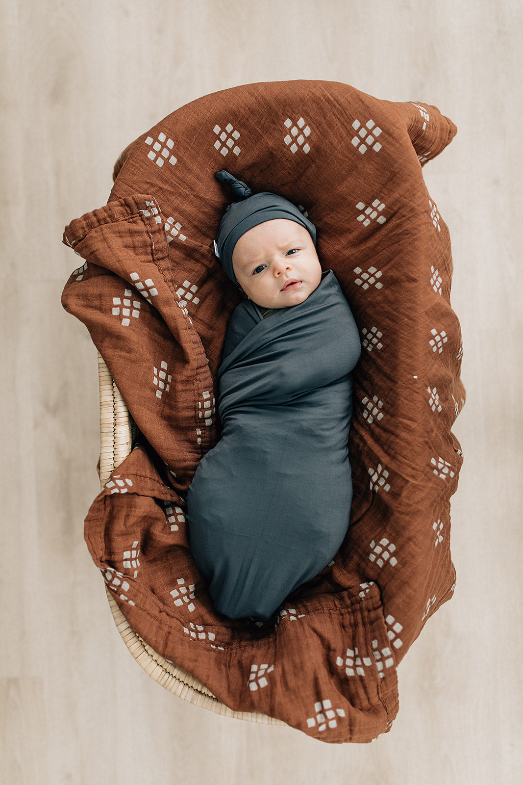 Charcoal Bamboo Hat OR Head Wrap Set - HoneyBug 