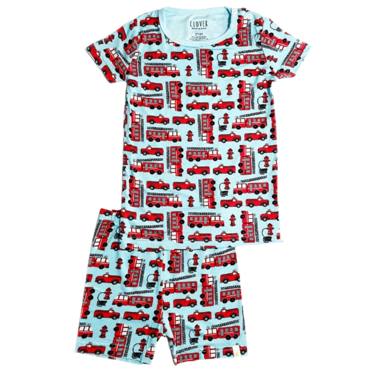 Shorts Pajama Set - Fire Trucks