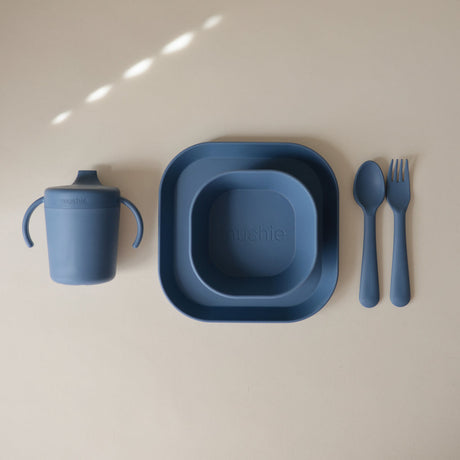 Dinnerware Fork and Spoon Set - Twilight Blue