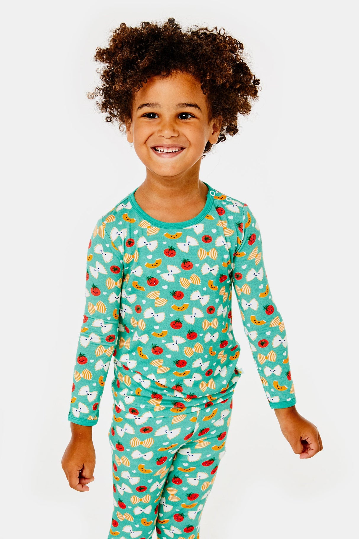 Long Sleeve Pajama Set - Pasta Night - HoneyBug 