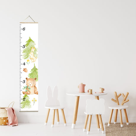 Canvas Kids Growth Chart -Forest Friends